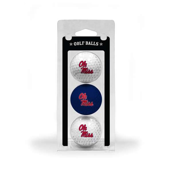 Mississippi Ole Miss Rebels Golf 3 Ball Pack 24705