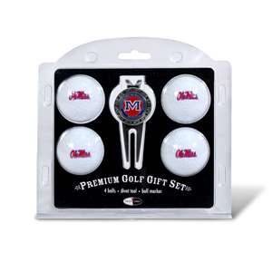 Mississippi Ole Miss Rebels Golf 4 Ball Gift Set 24706   