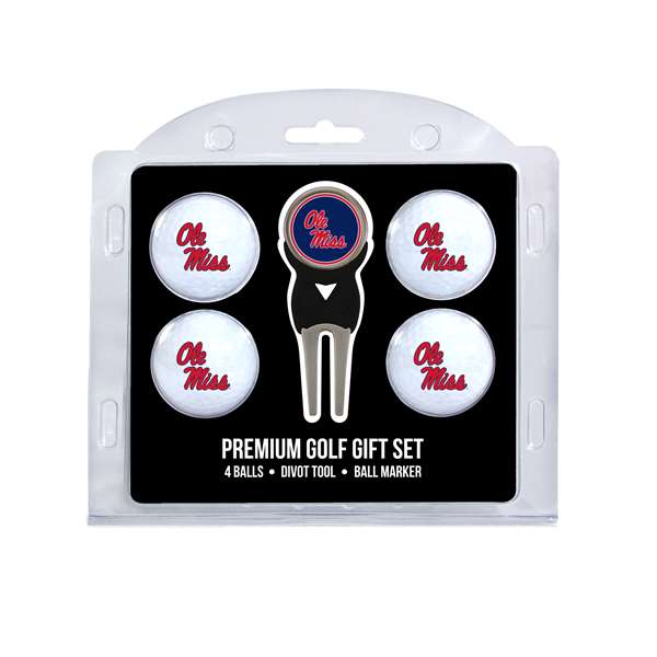 Mississippi Ole Miss Rebels Golf 4 Ball Gift Set 24706