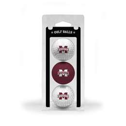 Mississippi State University Bulldogs Golf 3 Ball Pack 24805