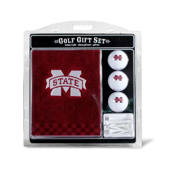 Mississippi State University Bulldogs Golf Embroidered Towel Gift Set 24820   