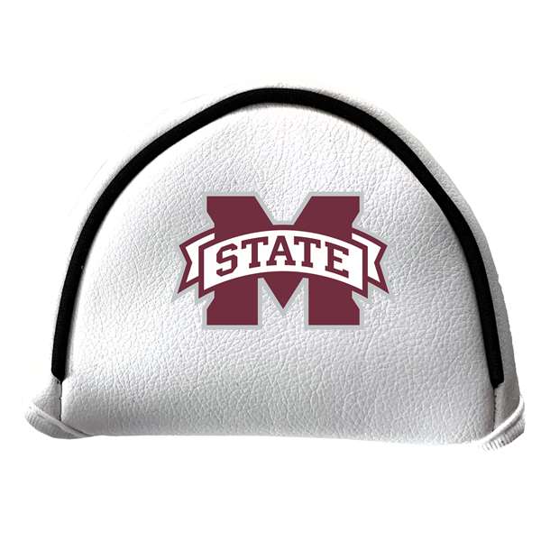 Mississippi State Bulldogs Putter Cover - Mallet (White) - Printed Maroon