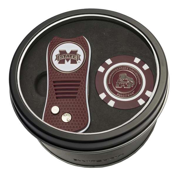 Mississippi State University Bulldogs Golf Tin Set - Switchblade, Golf Chip   