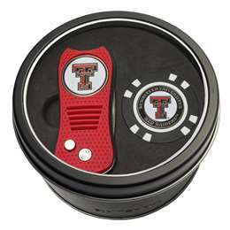 Texas Tech Red Raiders Golf Tin Set - Switchblade, Golf Chip   