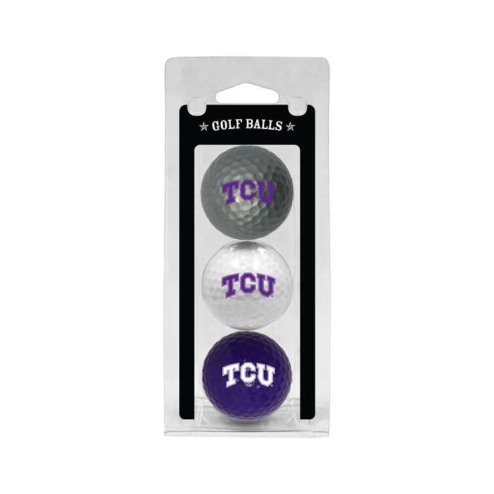 TCU Texas Christian University Horned Frogs Golf 3 Ball Pack 25305