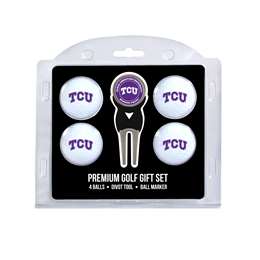 TCU Texas Christian University Horned Frogs Golf 4 Ball Gift Set 25306   