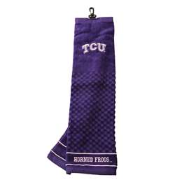 TCU Texas Christian University Horned Frogs Golf Embroidered Towel 25310   