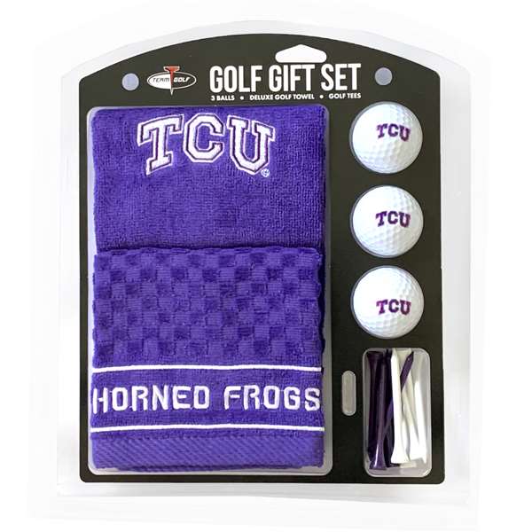 TCU Texas Christian University Horned Frogs Golf Embroidered Towel Gift Set 25320   