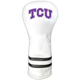 Texas Christian TCU Horned Frogs Vintage Fairway Headcover (White) - Printed 