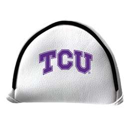 Texas Christian TCU Horned Frogs Putter Cover - Mallet (White) - Printed Purple