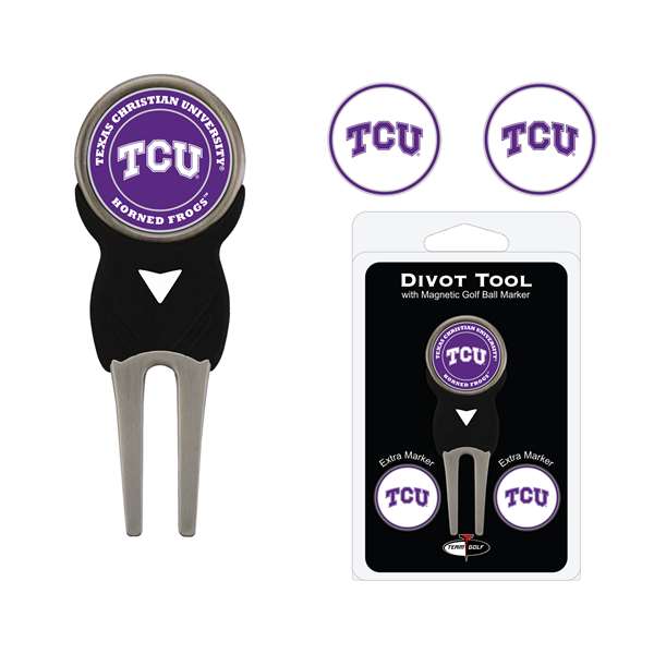 TCU Texas Christian University Horned Frogs Golf Signature Divot Tool Pack  25345