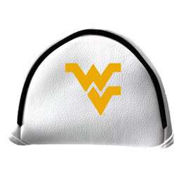 West Virginia Mountaineers Putter Cover - Mallet (White) - Printed Navy