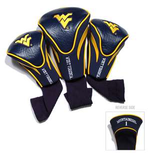 West Virginia Mountaineers Golf 3 Pack Contour Headcover 25694   