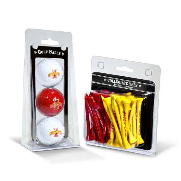 Iowa State Cyclones  3 Golf Balls And 50 Golf Tees