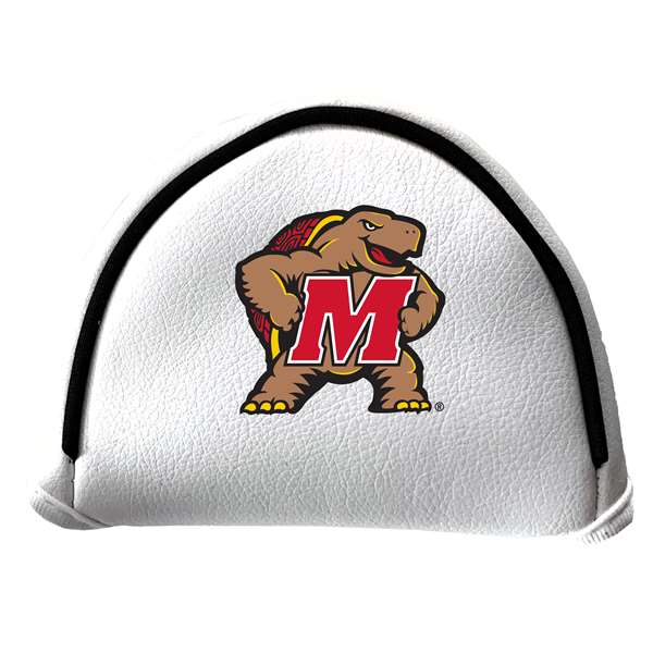 Maryland Terrapins Putter Cover - Mallet (White) - Printed Red