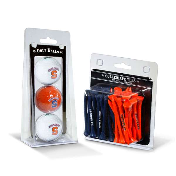 Syracuse Orange  3 Golf Balls And 50 Golf Tees