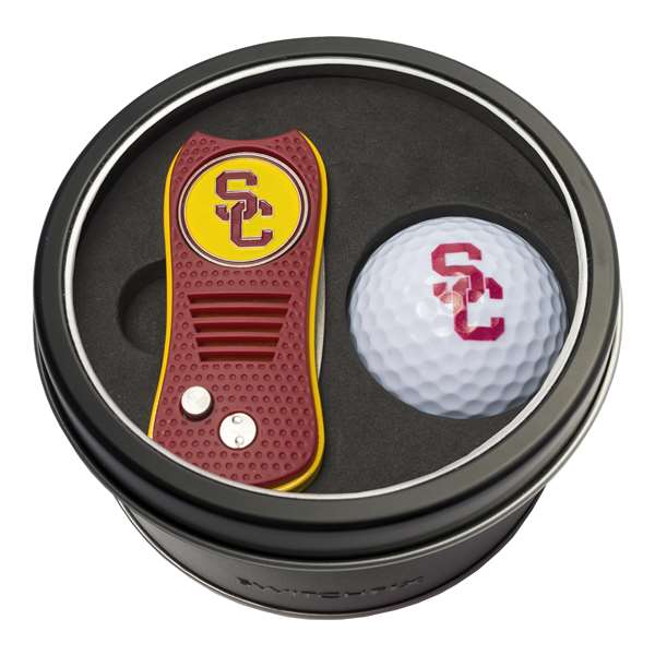 Southern California USC Trojans Golf Tin Set - Switchblade, Golf Ball   