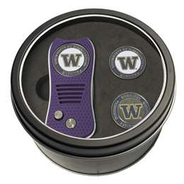 Washington Huskies Golf Tin Set - Switchblade, 2 Markers 28559   