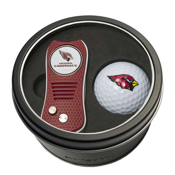 Arizona Cardinals Golf Tin Set - Switchblade, Golf Ball   