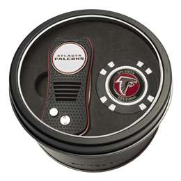 Atlanta Falcons Golf Tin Set - Switchblade, Golf Chip   