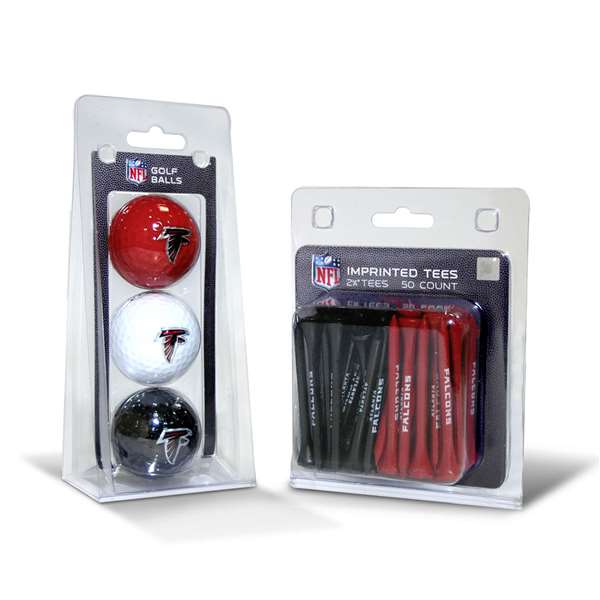 Atlanta Falcons  3 Golf Balls And 50 Golf Tees