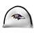 Baltimore Ravens Putter Cover - Mallet (White) - Printed Black