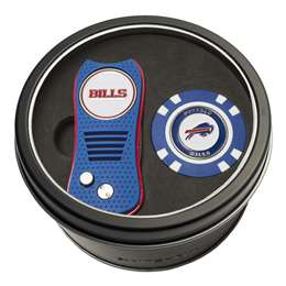 Buffalo Bills Golf Tin Set - Switchblade, Golf Chip   