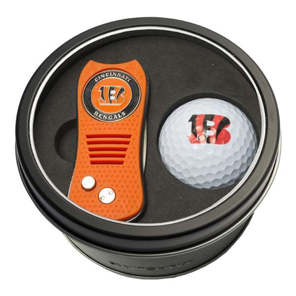 Cincinnati Bengals Golf Tin Set - Switchblade, Golf Ball   