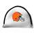 Cleveland Browns Putter Cover - Mallet (White) - Printed Black