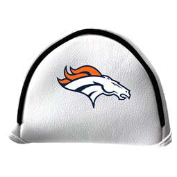 Denver Broncos Putter Cover - Mallet (White) - Printed Navy