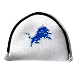 Detroit Lions Putter Cover - Mallet (White) - Printed Royal