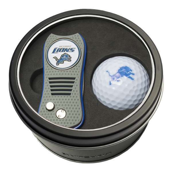 Detroit Lions Golf Tin Set - Switchblade, Golf Ball   