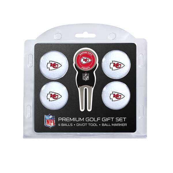 Kansas City Chiefs Golf 4 Ball Gift Set 31406   