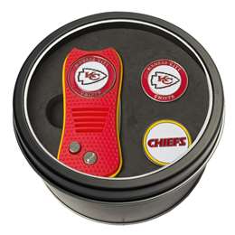 Kansas City Chiefs Golf Tin Set - Switchblade, 2 Markers 31459   