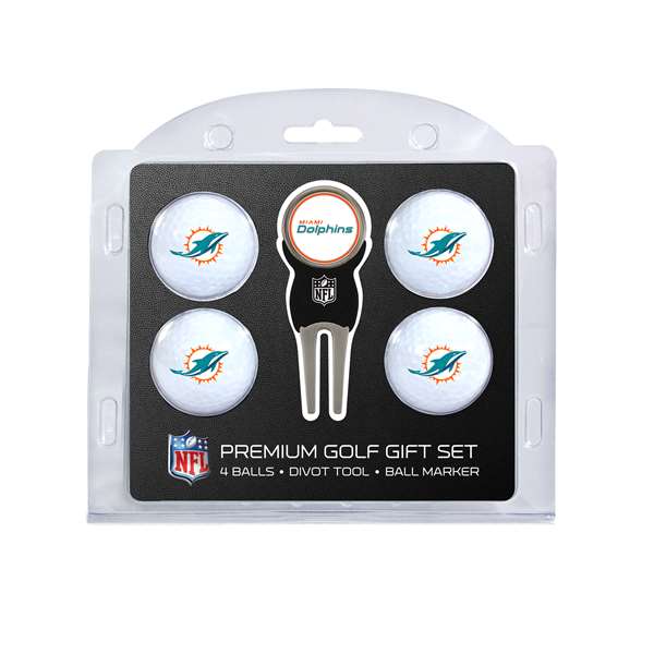 Miami Dolphins Golf 4 Ball Gift Set 31506