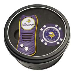 Minnesota Vikings Golf Tin Set - Switchblade, Golf Chip   