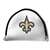 New Orleans Saints Putter Cover - Mallet (White) - Printed Black