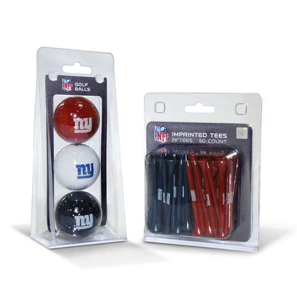 New York Giants  3 Golf Balls And 50 Golf Tees