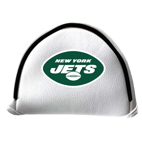 New York Jets Putter Cover - Mallet (White) - Printed Green