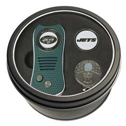 New York Jets Golf Tin Set - Switchblade, Cap Clip, Marker 32057   