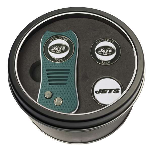 New York Jets Golf Tin Set - Switchblade, 2 Markers 32059   