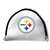 Pittsburgh Steelers Putter Cover - Mallet (White) - Printed Black