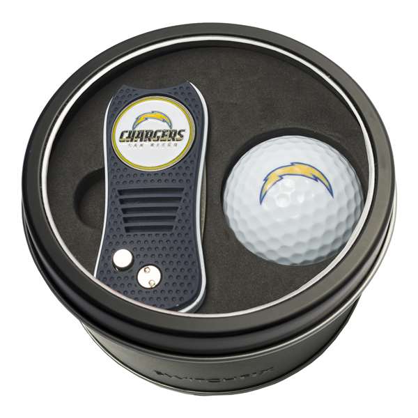 Los Angeles Chargers Golf Tin Set - Switchblade, Golf Ball   