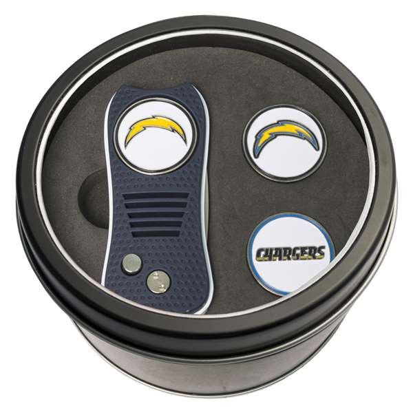 Los Angeles Chargers Golf Tin Set - Switchblade, 2 Markers 32659   