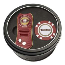 San Francisco 49ers Golf Tin Set - Switchblade, Golf Chip   