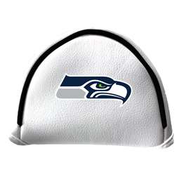 Seattle Seahawks Putter Cover - Mallet (White) - Printed Navy