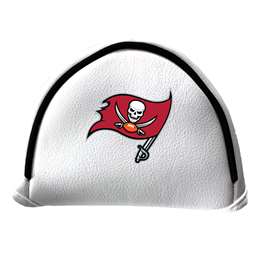 Tampa Bay Buccaneers Putter Cover - Mallet (White) - Printed Dark Red