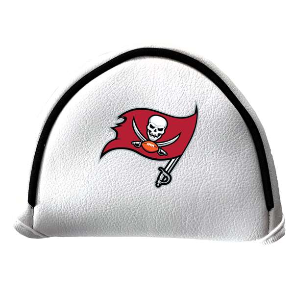 Tampa Bay Buccaneers Putter Cover - Mallet (White) - Printed Dark Red