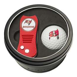 Tampa Bay Buccaneers Golf Tin Set - Switchblade, Golf Ball   