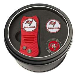 Tampa Bay Buccaneers Golf Tin Set - Switchblade, 2 Markers 32959   